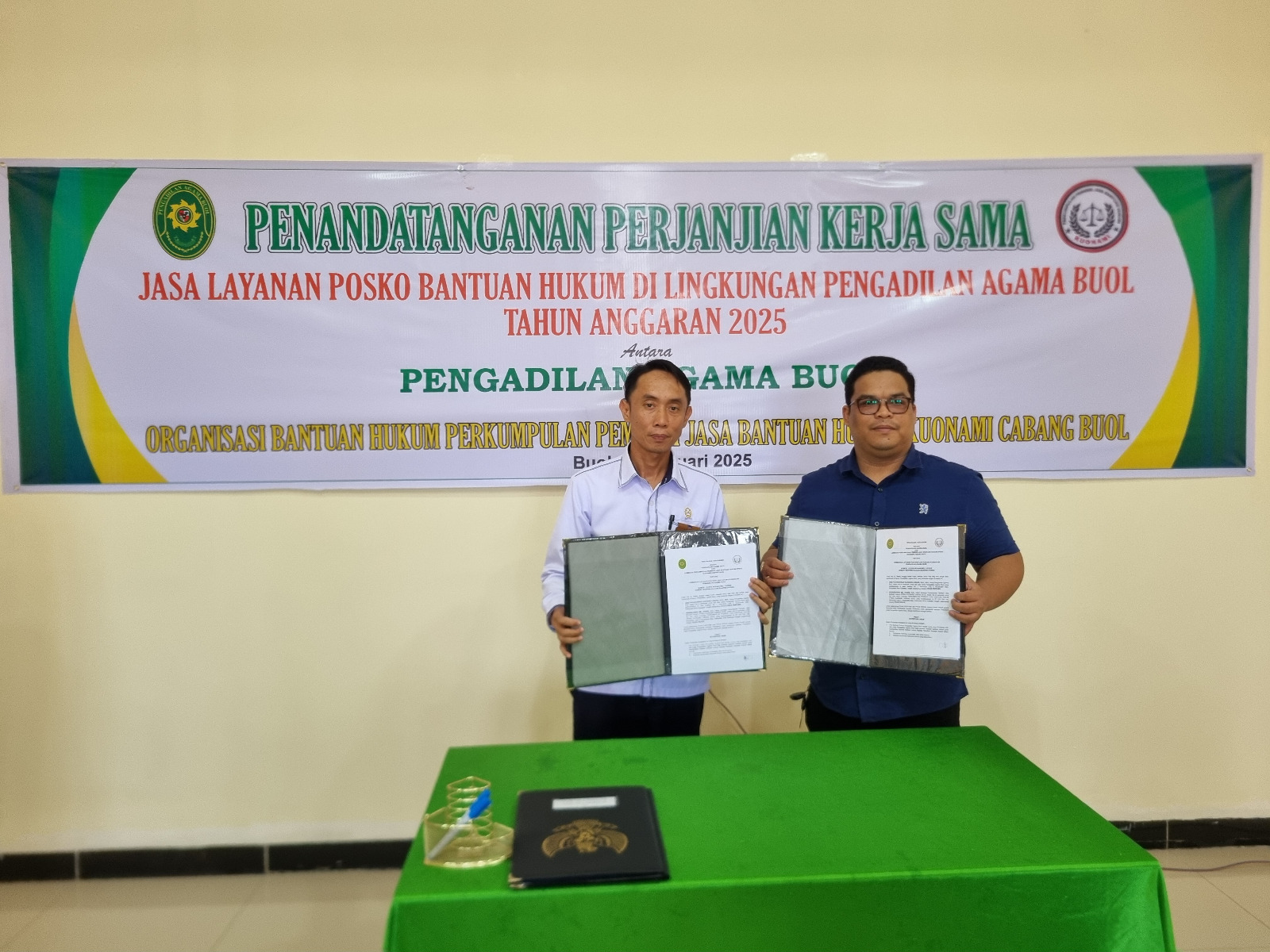 Pengadilan Agama Buol Dan PPBH Kuonami Buol Teken Perjanjian Kerjasama 