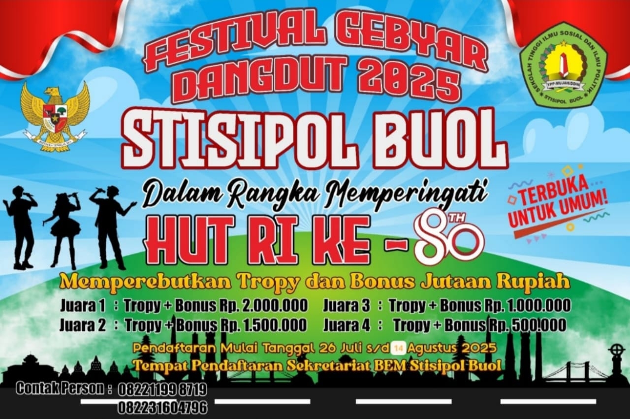 Bukan Sekadar Lomba, STISIPOL Buol Gelar Festival Dangdut Paling Gokil di HUT RI ke-80!