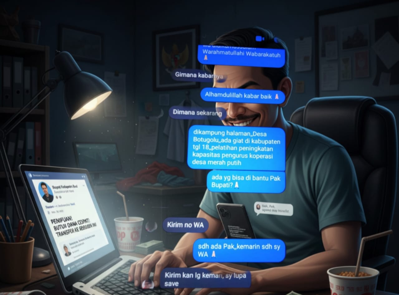 Hati-Hati ! Waspada Penipuan Mengatasnamakan Bupati Buol di Facebook Messenger