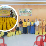 Awali Kepemimpinan, Srikandi Batalipu Gas Konsolidasi Golkar Buol dan Bagikan 1.000 Paket Sembako