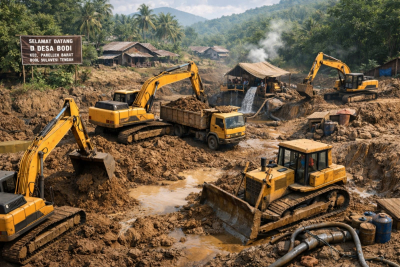 APH Tutup Mata ? Alat Berat Bebas Beroperasi, Warga Desak Tambang Ilegal Desa Bodi Segera Hentikan!