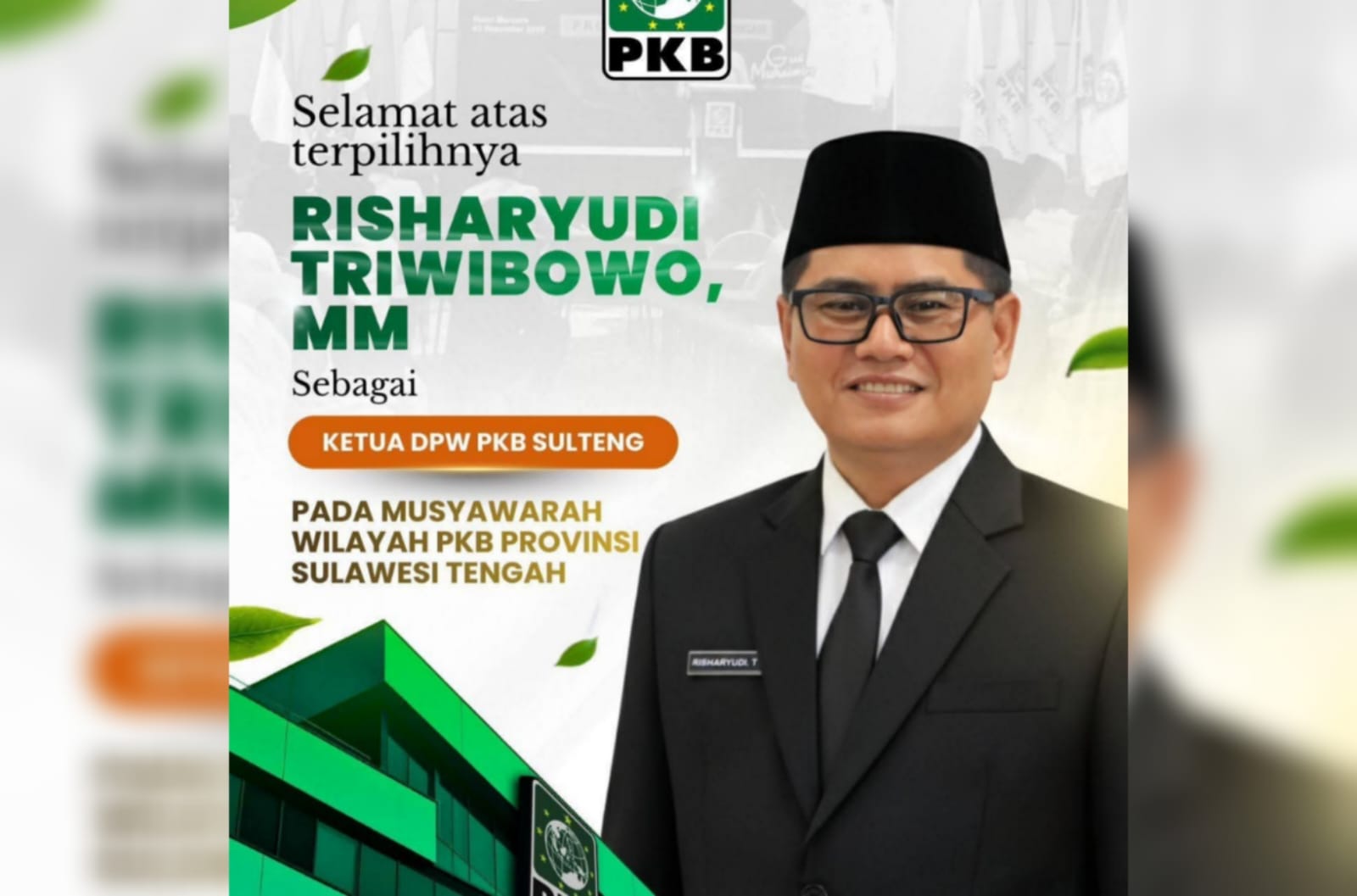 Risharyudi Triwibowo Resmi Jabat Ketua DPW PKB Sulawesi Tengah Periode 2026-2031