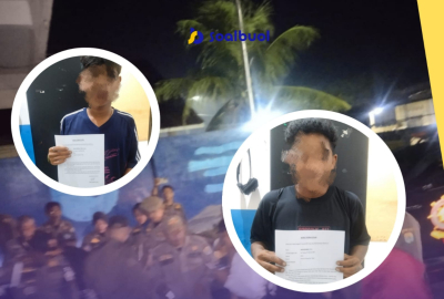 Pesta Miras di Kompleks Masjid Agung Dibubarkan, Dua Anak Muda Diamankan Satpol PP Buol