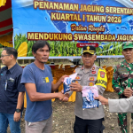 Polres Buol Dukung Ketahanan Pangan Nasional Lewat Penanaman Jagung Serentak