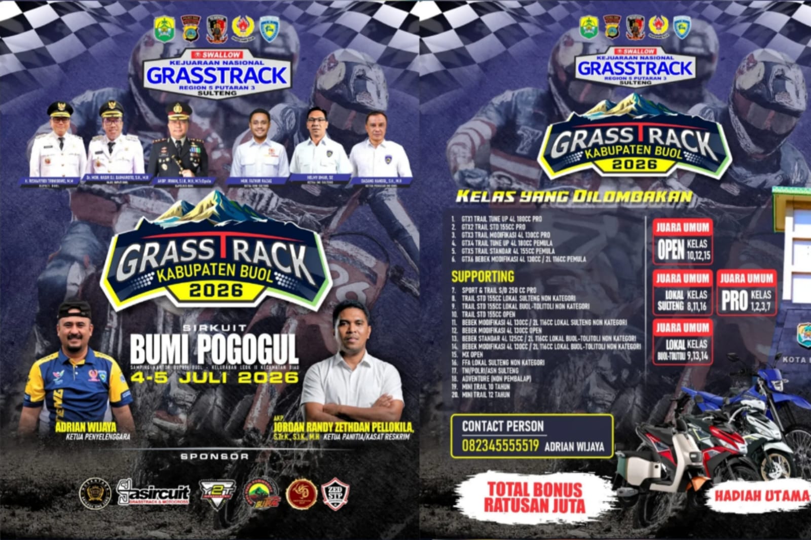 Siapkan Ridermu ! Buol Jadi Tuan Rumah Kejurnas Grasstrack Pada Bulan Juli Mendatang