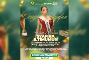 Bupati Buol Apresiasi Prestasi Syafira S. Timumun, Winner Miss Central Sulawesi Tengah 2026