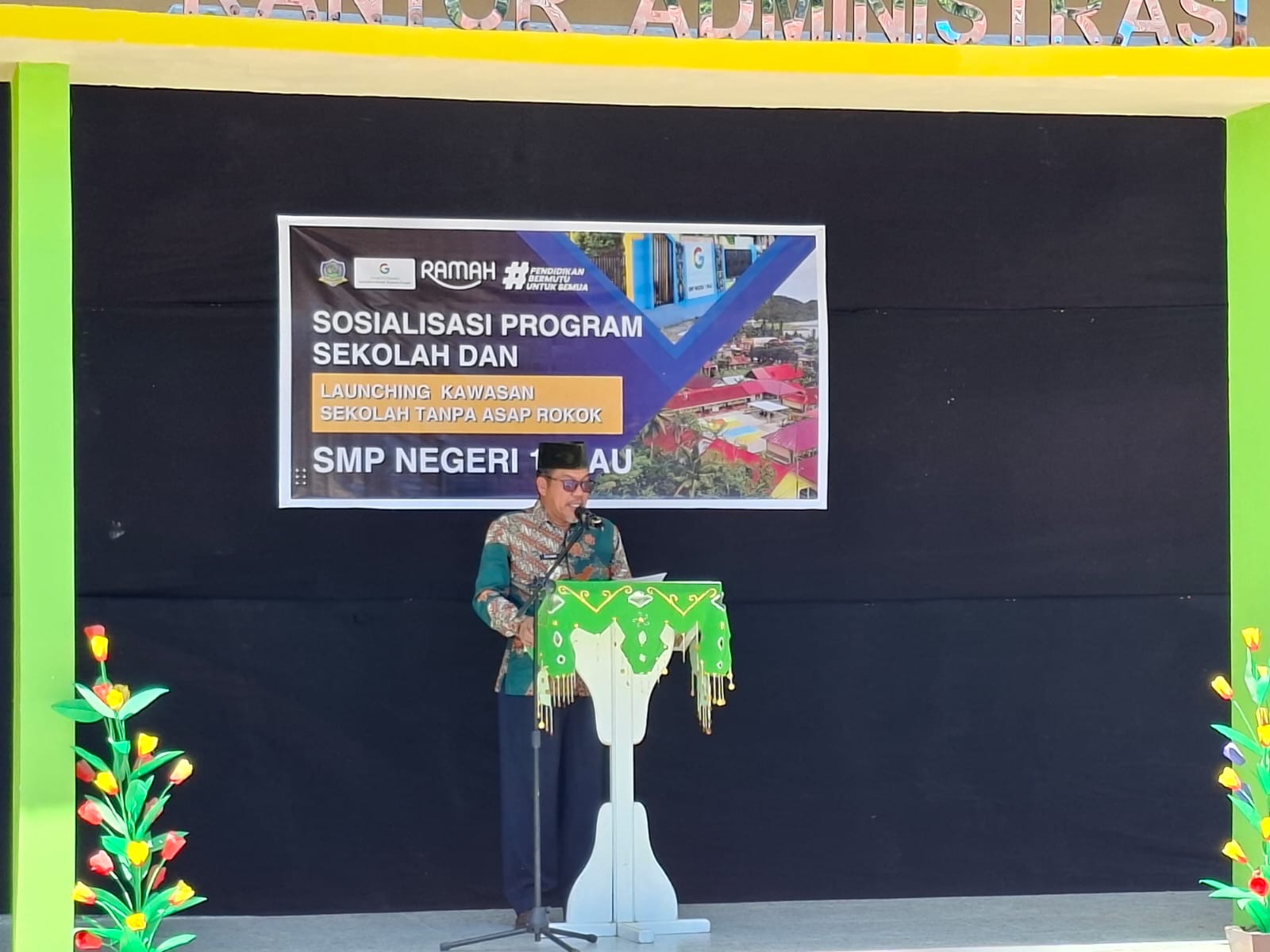 SMPN 1 Biau Jadi Pelopor Kawasan Tanpa Rokok Pertama di Buol, Wakil Bupati Tekankan Pentingnya Budaya Keteladanan