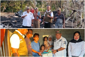 BPBD Salurkan Bantuan Korban Kebakaran Desa Lonu, Bupati Buol Instruksikan Penanganan Lanjutan !