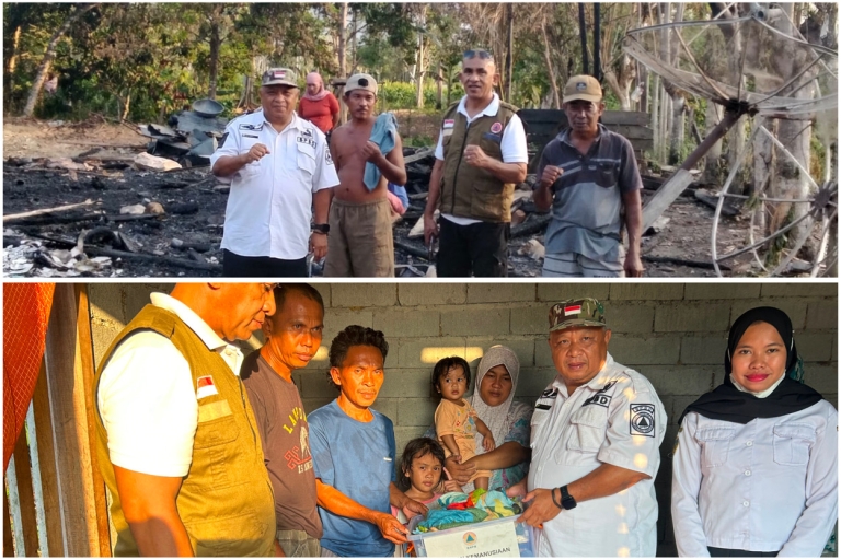 BPBD Salurkan Bantuan Korban Kebakaran Desa Lonu, Bupati Buol Instruksikan Penanganan Lanjutan !