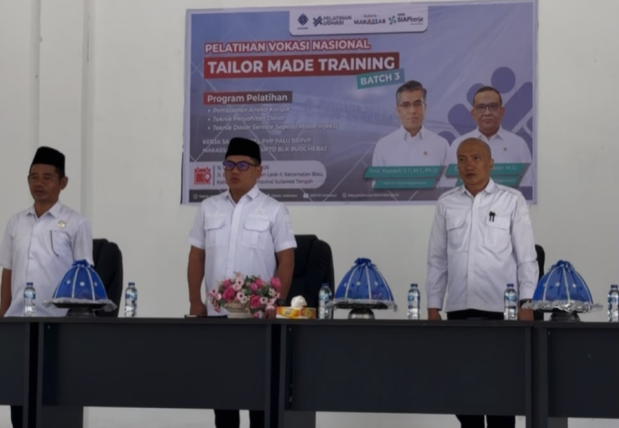 Bupati Buol Buka Pelatihan Kerja di BLK Buol Hebat, Peserta Diminta Fokus hingga Raih Sertifikat Kompetensi
